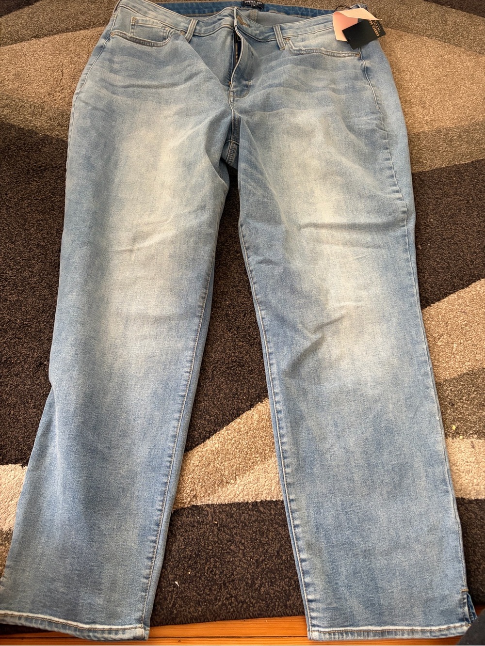 NYDJ Women's Light Blue Straight-Leg Jeans